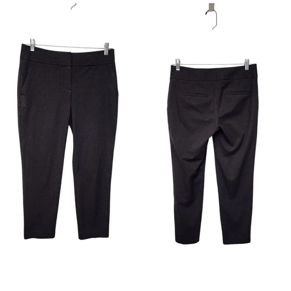 Ann Taylor Loft Marisa Ankle Fit Casual Dress Pants Size 4 Color Black/Red